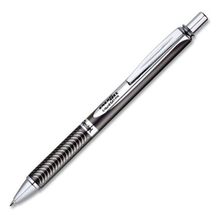 Pentel® EnerGel Alloy RT Gel Pen, Retractable, Medium 0.7 mm, Black Ink, Black Barrel - Each - PEN-BL407AA-EA