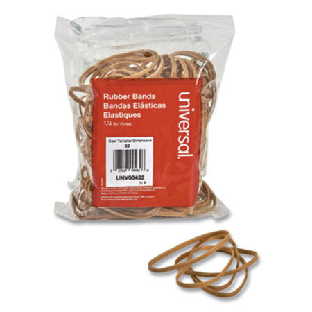 Universal® Rubber Bands, Size 32, 0.04" Gauge, Beige, 4 oz Box, 205/Pack - Pack of 1 - UNV-00432-PK