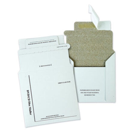 Quality Park™ Disk/CD Foam-Lined Mailers for CDs/DVDs, Square Flap, Redi-Strip Adhesive Closure, 5.13 x 5, White, 25/Box - Box of 1 - QUA-E7266-BX