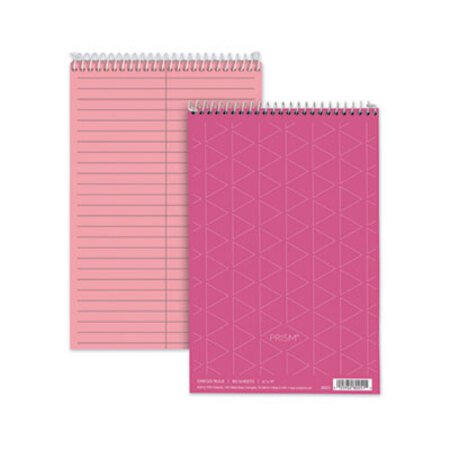 TOPS™ Prism Steno Pads, Gregg Rule, Pink Cover, 80 Pink 6 x 9 Sheets, 4/Pack - Pack of 1 - TOP-80254-PK