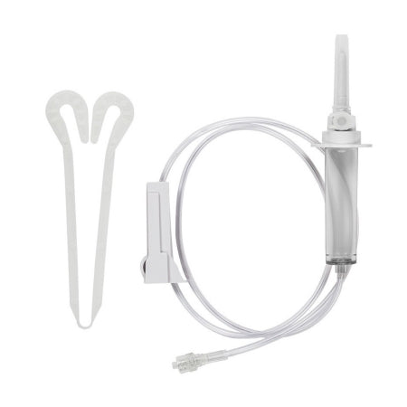 BD Secondary IV Administration Set Carefusion Gravity Without Ports 15 Drops / mL Drip Rate Without Filter 36 Inch Tubing Solution - Case of 50 - MS3500-15-CS