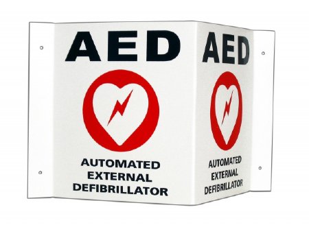 Zoll Medical Door / Wall Sign First Aid Sign Aed Automated External Defibrillator - Each - 168-6002-001-EA
