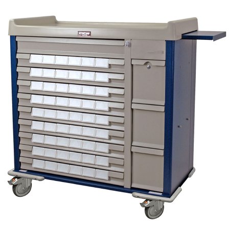 Harloff Medication Cart Standard Line Steel 23.5 X 43 X 45.75 Inch Two 4 Inch, Nine 3.25 Inch, Three 9.75 Inch Drawer - Each - SL54BIN3-EA