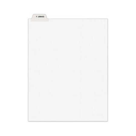 Avery® Avery-Style Preprinted Legal Bottom Tab Divider, 26-Tab, Exhibit J, 11 x 8.5, White, 25/PK - Pack of 1 - AVE-11949-PK