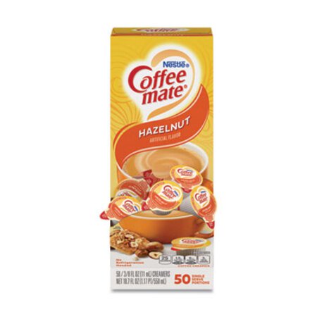 Coffee mate® Liquid Coffee Creamer, Hazelnut, 0.38 oz Mini Cups, 50/Box - Box of 1 - NES-35180BX-BX