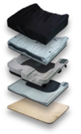 Sunrise Medical Seat Cushion JAY® J2™ Deep Contour 20 W X 16 D X 4 H Inch Foam / Fluid - Each - F2406-EA