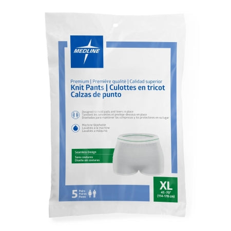 Medline Protection Plus® Knit Pant Unisex Knit Weave X-Large Pull On Reusable - Case of 100 - MSC86400-CS