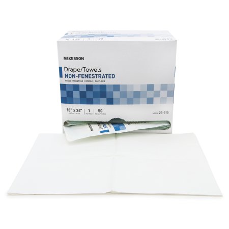 McKesson General Purpose Drape McKesson Sterile Field Drape 18 W X 26 L Inch Sterile - Case of 300 - 25-515-CS