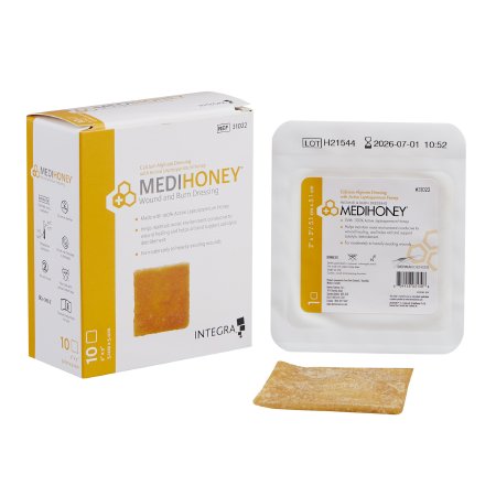 McKesson Honey Impregnated Wound Dressing MEDIHONEY® Square 2 X 2 Inch Sterile - Each - 31022-EA