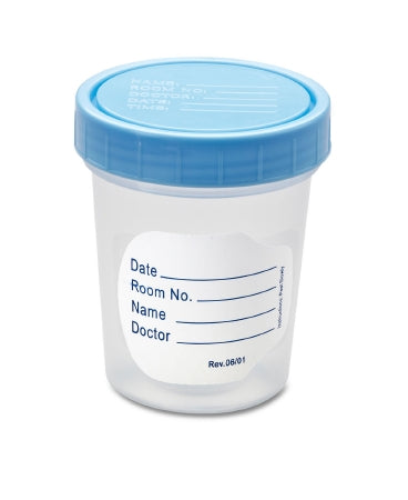 Medline Specimen Container 120 mL (4 oz.) Screw Cap Patient Information OR Sterile - Case of 100 - DYND30351-CS