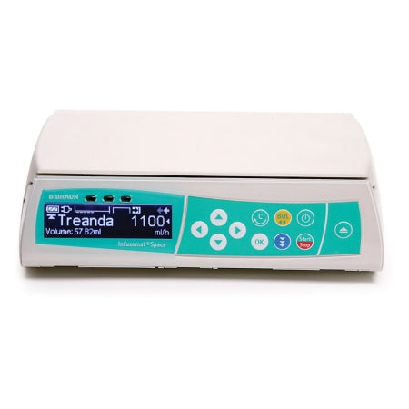 B. Braun Large Volume Infusion Pump Infusomat® Space® NiMH Rechargeable Battery Linear Peristaltic NonWireless 0.1 to 9999 mL Volume 0.1 to 1200 mL / Hr. Flow Rate - Each - 638-003-EA