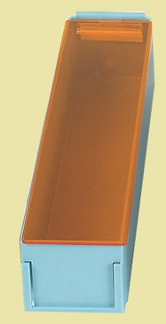 Health Care Logistics Unit Dose Bin with Lid Light Blue Plastic 2-3/4 X 3 X 11-7/8 Inch - Each - 5312-01B-EA