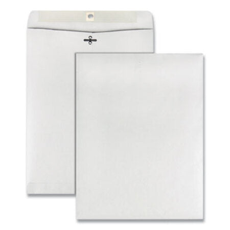 Quality Park™ Clasp Envelope, 28 lb Bond Weight Paper, #97, Square Flap, Clasp/Gummed Closure, 10 x 13, White, 100/Box - Box of 1 - QUA-38397-BX