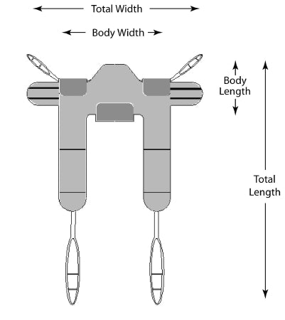 Graham-Field Padded Toilet Sling Lumex® Medium 400 lbs. Weight Capacity - Each - TP332-EA