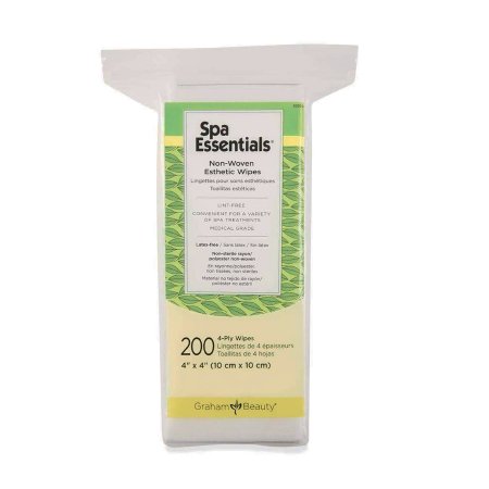 Graham Medical Products Esthetic Wipe Spa Essentials® 4 X 4 Inch White Disposable - Case of 2000 - 52509-CS