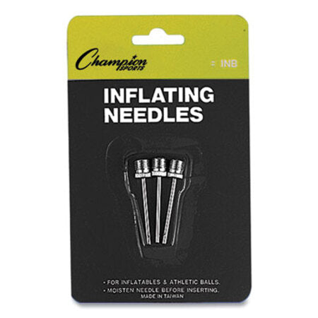 Champion Sports Nickel-Plated Inflating Needles for Electric Inflating Pump, 3/Pack - Pack of 1 - CSI-INB-PK