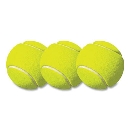 Champion Sports Tennis Balls, 2.5" Diameter, Yellow, 3/Pack - Pack of 1 - CSI-TB3-PK