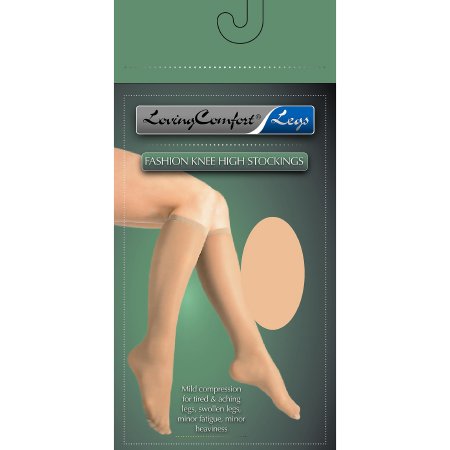 Scott Specialties Compression Stocking Loving Comfort® Knee High Small Beige Closed Toe - Pair of 2 - 1648 BEI SM-PR