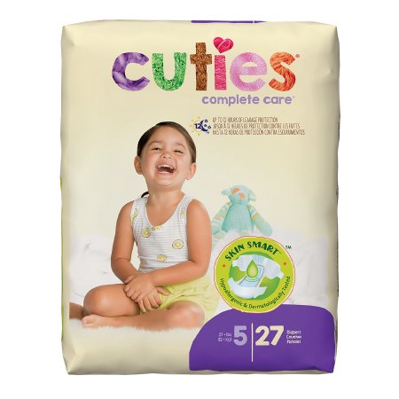 First Quality Unisex Baby Diaper Cuties® Size 5 Disposable Heavy Absorbency - Case of 4 - CR5001-CS
