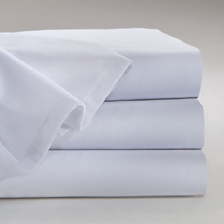 Standard Textile Bed Sheet Flat Sheet 66 X 104 Inch White Cotton 100% - DZ/12 - 14338300-DZ