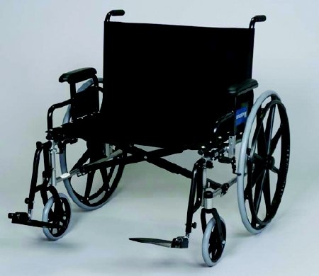 Graham-Field Bariatric Reclining Wheelchair Regency XL 2000 Heavy Duty Dual Axle Full Length Arm Swing-Away Elevating Legrest Black Upholstery 32 Inch Seat Width Adult 700 lbs. Weight Capacity - Each - 67322050R-EA