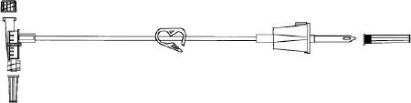 Advanced Medical Systems Primary IV Administration Set Vygon Gravity Without Ports 10, 15, 60 Drops / mL Drip Rate Without Filter 40 Inch Tubing - Case of 50 - AMS-401-CS