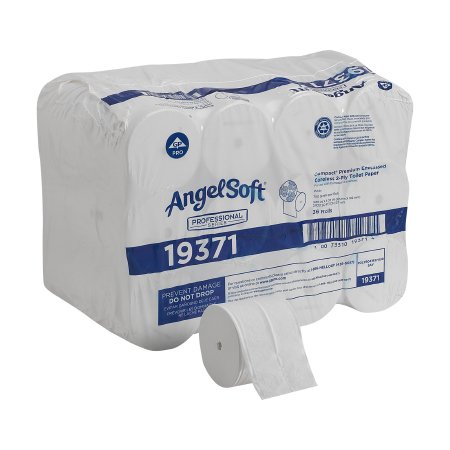 Georgia Pacific Toilet Tissue Angel Soft Professional Series® Compact White 2-Ply Standard Size Coreless Roll 750 Sheets 3-4/5 X 4-1/20 Inch - Case of 36 - 19371-CS