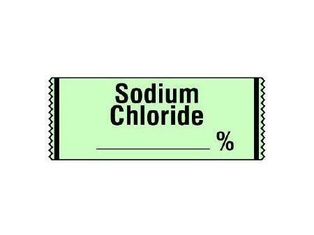 Shamrock Scientific Drug Label Shamrock Anesthesia Label Sodium Chloride_% Lime 1/2 X 1 Inch - Roll of 1 - SA-46-RL