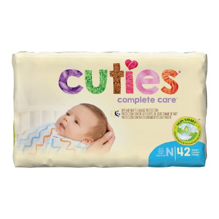 First Quality Unisex Baby Diaper Cuties® Newborn Disposable Heavy Absorbency - Bag of 1 - CR0001-BG