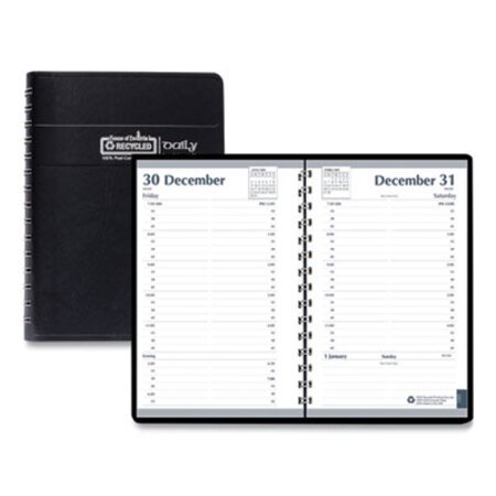 House of Doolittle™ Memo Size Daily Appointment Book with 15-Minute Schedule, 8 x 5, Black Cover, 12-Month (Jan to Dec): 2023 - Each - HOD-28802-EA