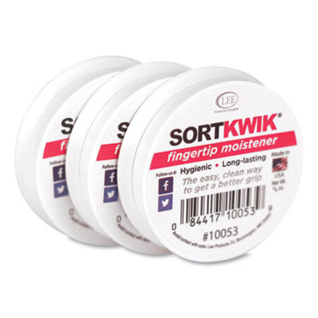 LEE Sortkwik Fingertip Moisteners, 0.38 oz, Pink, 3/Pack - Pack of 1 - LEE-10053-PK