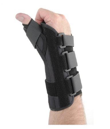 Ossur Thumb Splint FormFit® Thumb Spica X-Large D-Ring / Hook and Loop Strap Closure Right Hand Black - Each - 31804C-EA
