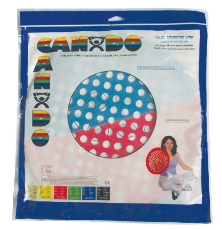 Fabrication Enterprises Hand Flexion Exerciser Cando® Web Large Red / Blue Light / Heavy - Each - 10-0859-EA