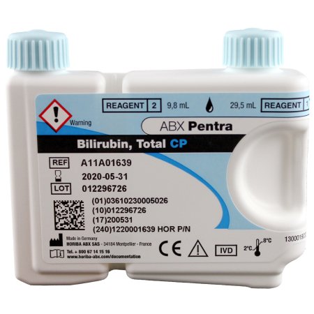 Horiba Reagent ABX Pentra™ Hepatic / General Chemistry Total Bilirubin For ABX Pentra 400 Clinical Chemistry Analyzer 200 Tests - Each - 1220001639-EA