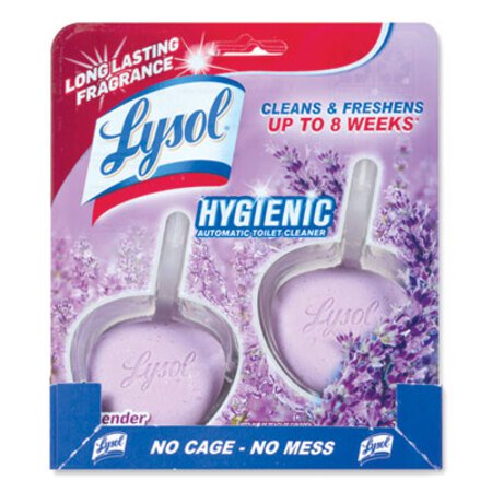 LYSOL® Brand Hygienic Automatic Toilet Bowl Cleaner, Cotton Lilac, 2/Pack - Pack of 1 - RAC-83722-PK