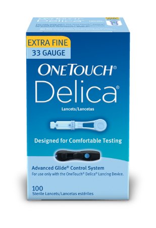 LifeScan Lancet for Lancing Device OneTouch® 33 Gauge Non-Safety Twist Off Cap Finger - Case of 2400 - 024008-CS