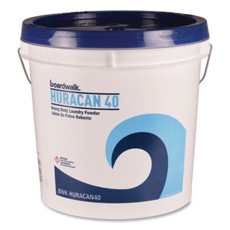 Boardwalk® Low Suds Industrial Powder Laundry Detergent, Fresh Lemon Scent, 40 lb Pail - Each - BWK-HURACAN40-EA