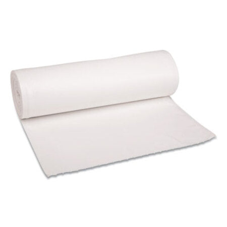 Boardwalk® Low-Density Waste Can Liners, 60 gal, 0.6 mil, 38" x 58", White, 25 Bags/Roll, 4 Rolls/Carton - CT/1 - BWK-3858EXH-CT