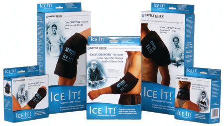 Battle Creek Cold Pack with Wrap Ice It!® MaxCOMFORT™ System Neck / Shoulder / Back / Wrist Medium 6 X 9 Inch Fabric / Foam / Vinyl / Gel Reusable - Each - 530-EA
