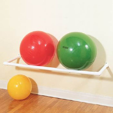 Patterson Medical Supply Therapy Ball Wall Rack Wall Mount, 58 L X 17 W X 3 H Inch, Holds 3 Balls - Each - 819901-EA