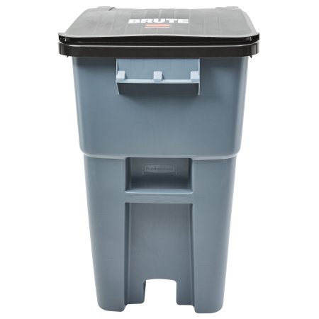RJ Schinner Co Trash Can Rubbermaid® Brute® 50 gal. Rollout Gray HDPE Manual - Each - FG9W2700GRAY-EA