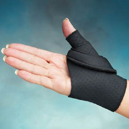 Patterson Medical Supply Thumb Splint Comfort Cool® Small Hook and Loop Strap Closure Left or Right Hand Black - Each - 56097908-EA