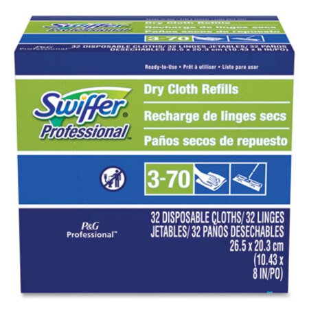 Swiffer® Dry Refill Cloths, 10.63 x 8, White, 32/Box - Box of 1 - PGC-33407BX-BX