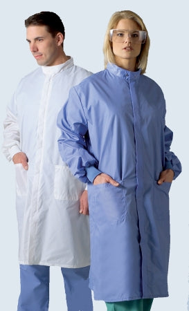 Medline Lab Coat ASEP A/S White X-Large Knee Length Reusable - Each - 6620BLHXL-EA