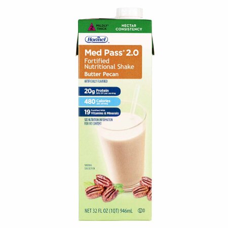 Hormel Food Sales Oral Supplement Med Pass® 2.0 Butter Pecan Flavor Liquid 32 oz. Carton - Case of 12 - 46463-CS