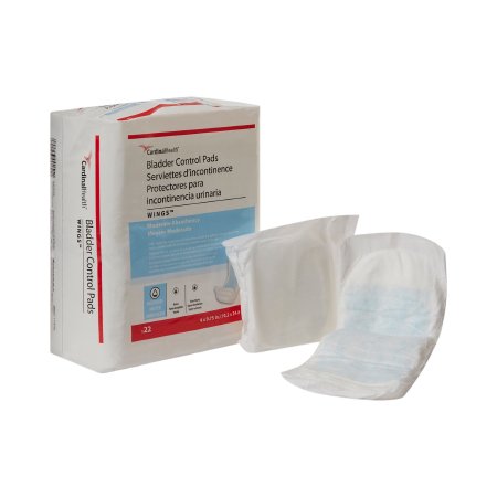Cardinal Bladder Control Pad Sure Care™ 4 X 9-3/4 Inch Moderate Absorbency Polymer Core One Size Fits Most - Case of 132 - 1100B-CS