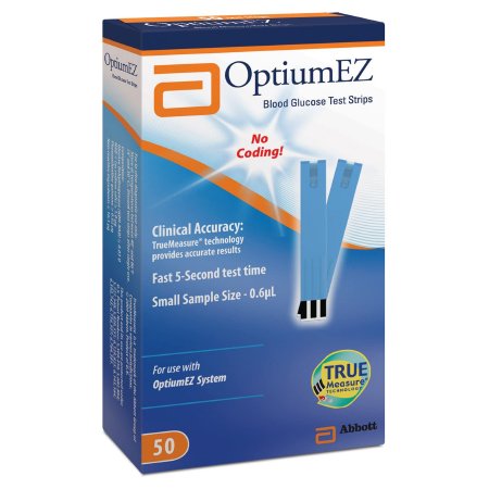 Abbott Blood Glucose Test Strips Optium EZ® 50 Strips per Pack - Case of 600 - 7104101-CS