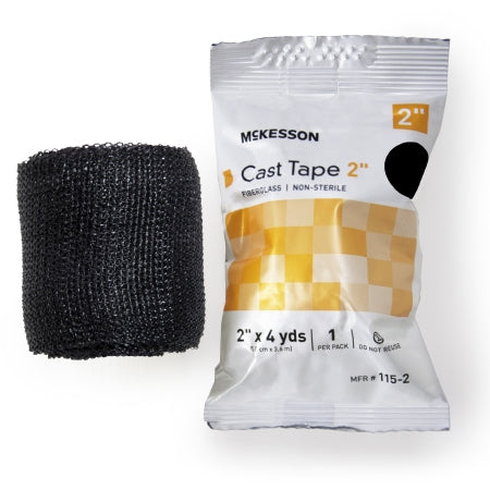 McKesson Cast Tape McKesson 2 Inch X 12 Foot Fiberglass Black - Box of 10 - 115-2A-BX