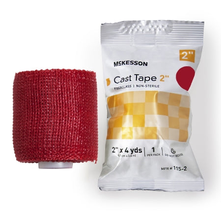 McKesson Cast Tape McKesson 2 Inch X 12 Foot Fiberglass Red - Box of 10 - 115-2R-BX
