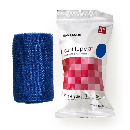 McKesson Cast Tape McKesson 3 Inch X 12 Foot Fiberglass Blue - Box of 10 - 115-3B-BX
